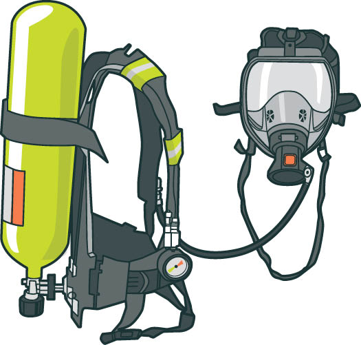 [image] Self-contained breathing apparatus - asbestos protective clothing