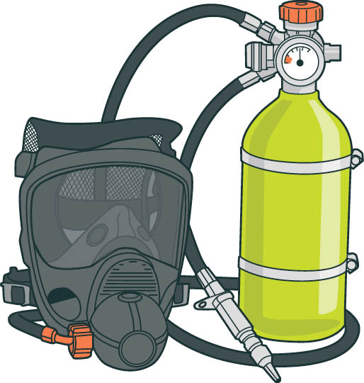 [image] Supplied-air respirator - asbestos protective clothing