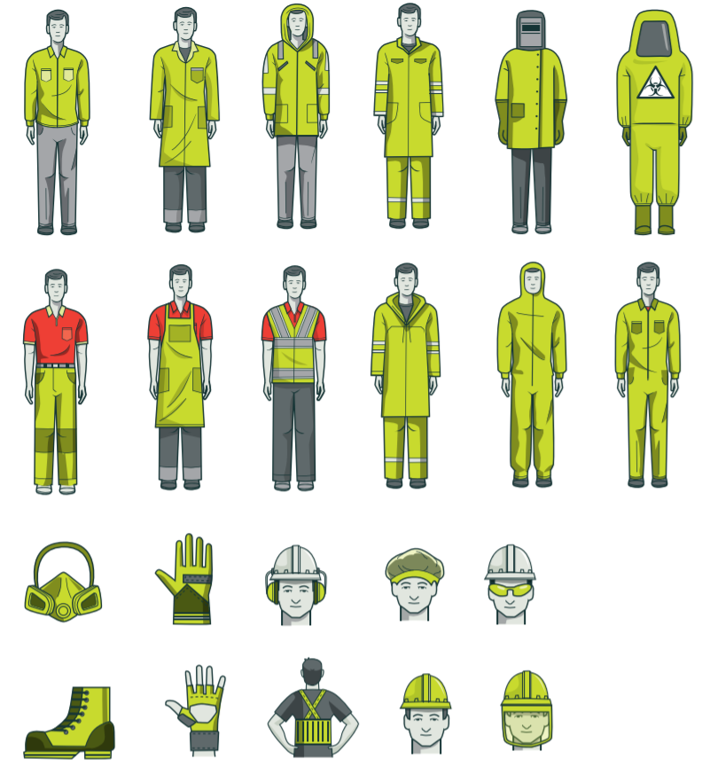 Protective clothing to prevent contamination.